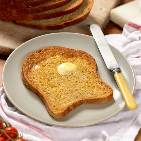 Tost z zakwasu, masło, miód